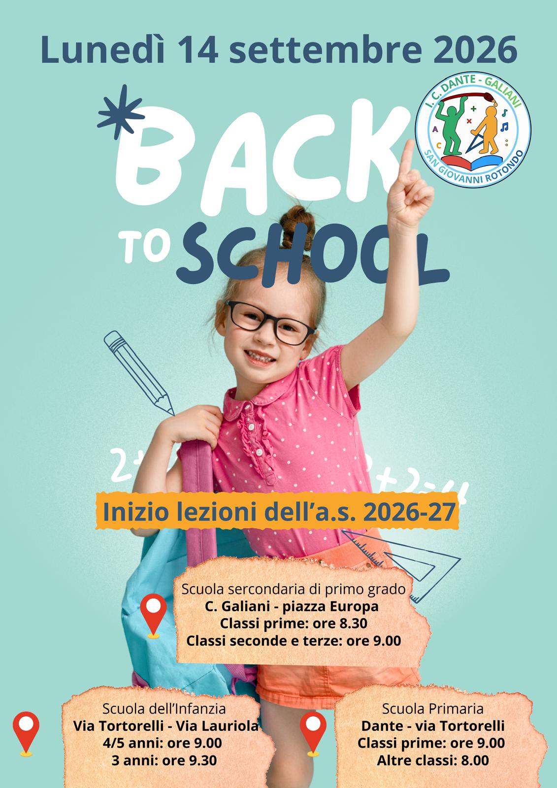 INIZIO ANNO SCOLASTICO 2026-27